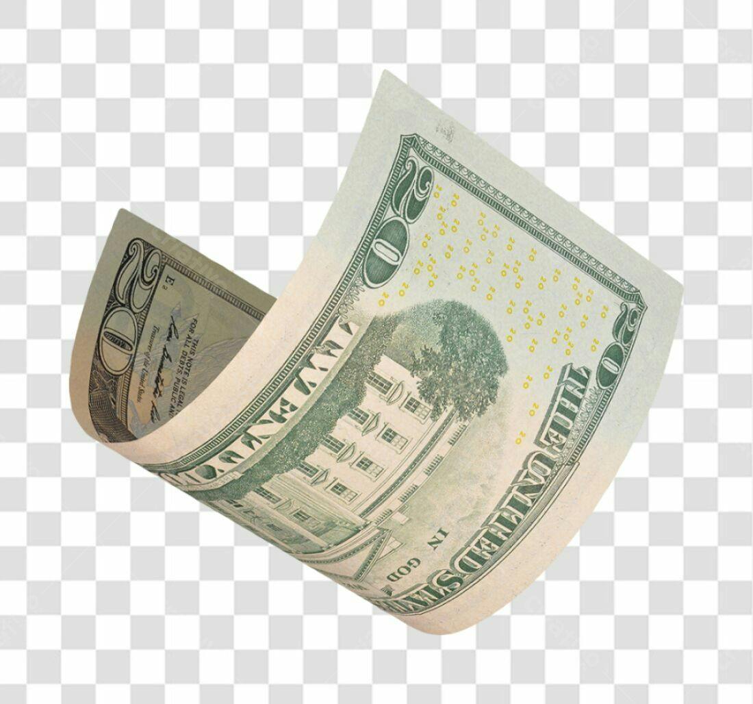 Icone Nota de 20 Dolares PNG com fundo transparente
