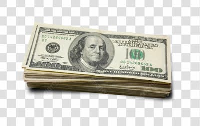 Nota De Moeda De Dólar Transparente Png 4K De Alta Resolução