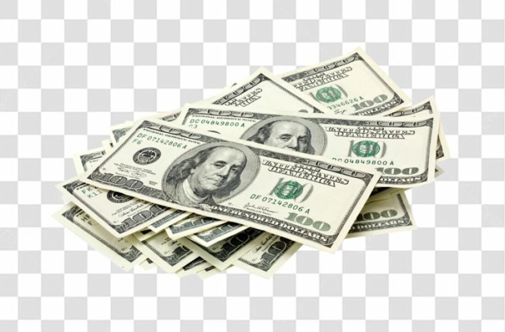 Nota De Moeda De Dólar Transparente Png 4K De Alta Resolução