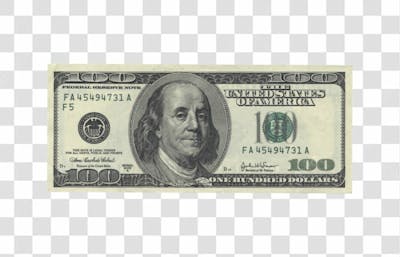 Nota De Moeda De Dólar Transparente Png 4K De Alta Resolução