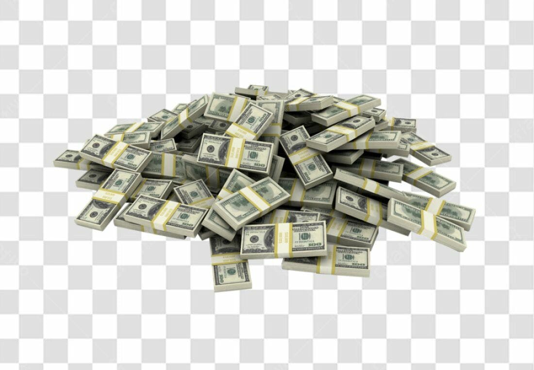 Imagem PNG pilha dinheiro fundo transparente