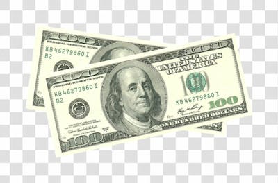 Nota De Moeda De Dólar Transparente Png 4K De Alta Resolução