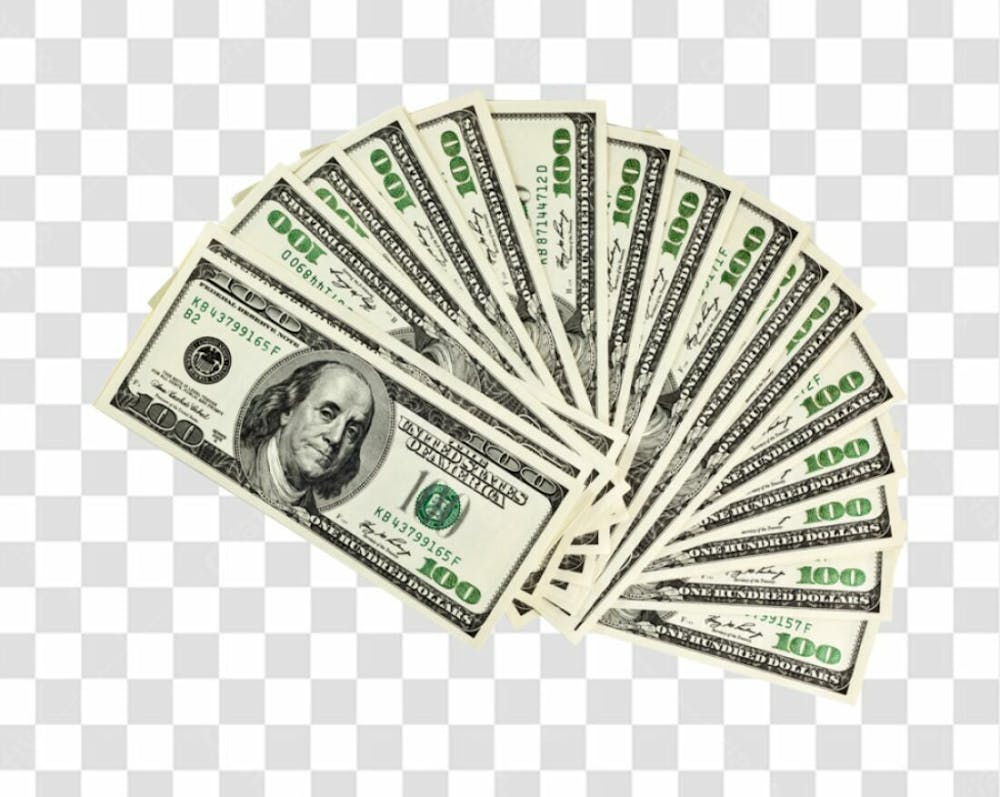 Nota De Moeda De Dólar Transparente Png 4K De Alta Resolução