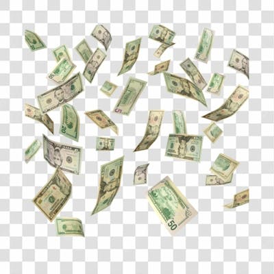 Nota De Moeda De Dólar Transparente Png 4K De Alta Resolução
