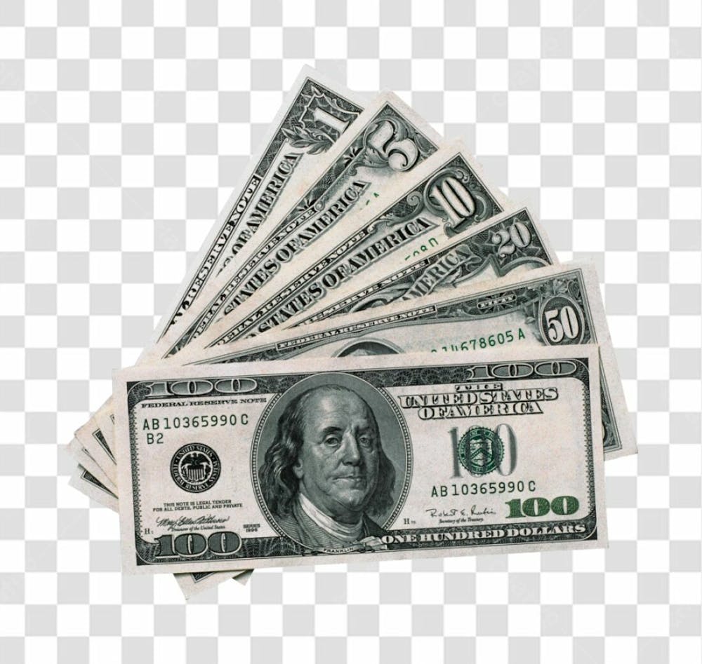 Nota De Moeda De Dólar Transparente Png 4K De Alta Resolução