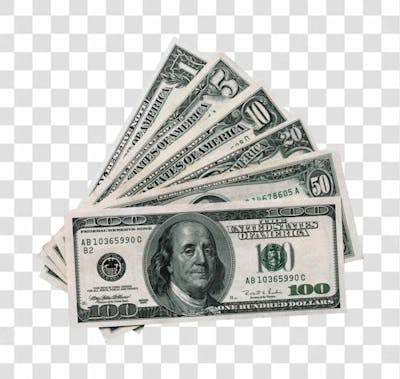 Nota De Moeda De Dólar Transparente Png 4K De Alta Resolução
