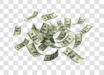 Nota De Moeda De Dólar Transparente Png 4K De Alta Resolução