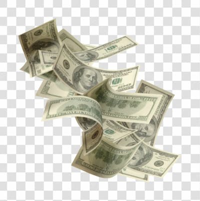 Nota De Moeda De Dólar Transparente Png 4K De Alta Resolução
