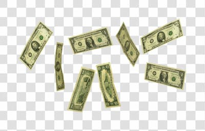 Nota De Moeda De Dólar Transparente Png 4K De Alta Resolução