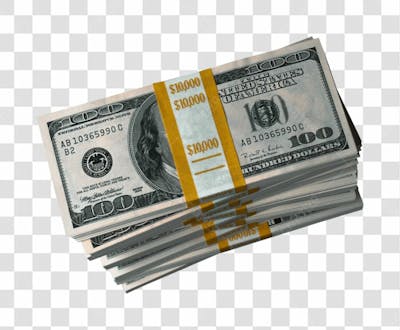 Nota De Moeda De Dólar Transparente Png 4K De Alta Resolução