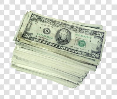Nota De Moeda De Dólar Transparente Png 4K De Alta Resolução