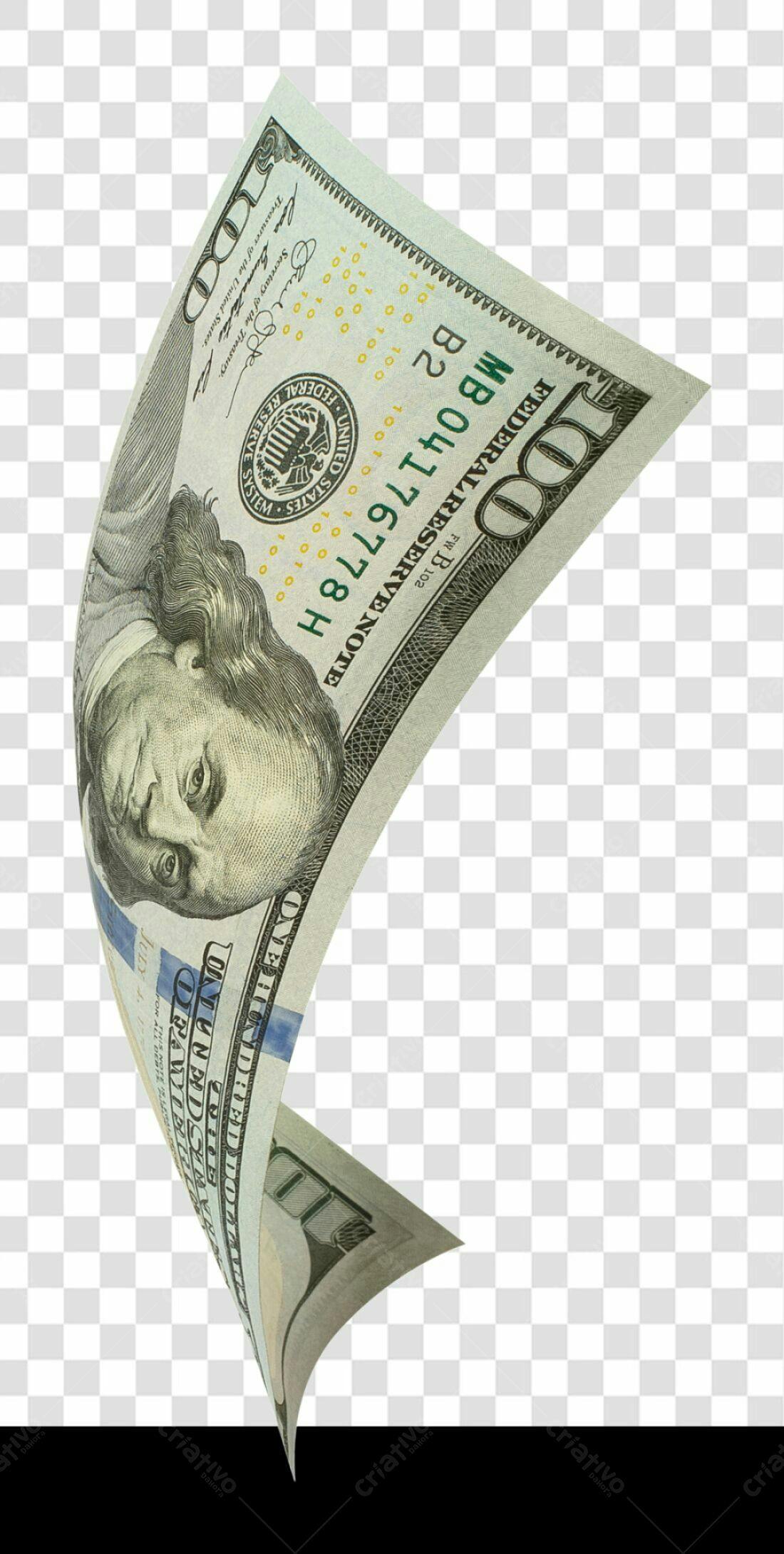 Icone Dinheiro Nota de 100 Dólares PNG com fundo transparente