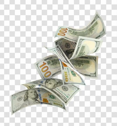 Nota De Moeda De Dólar Transparente Png 4K De Alta Resolução