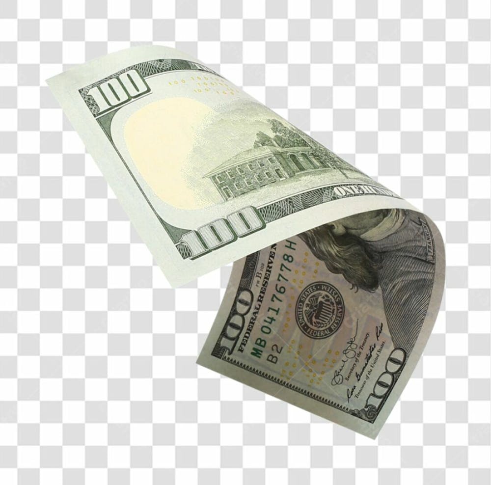 Nota De Moeda De Dólar Transparente Png 4K De Alta Resolução