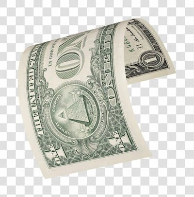 Nota De Moeda De Dólar Transparente Png 4K De Alta Resolução