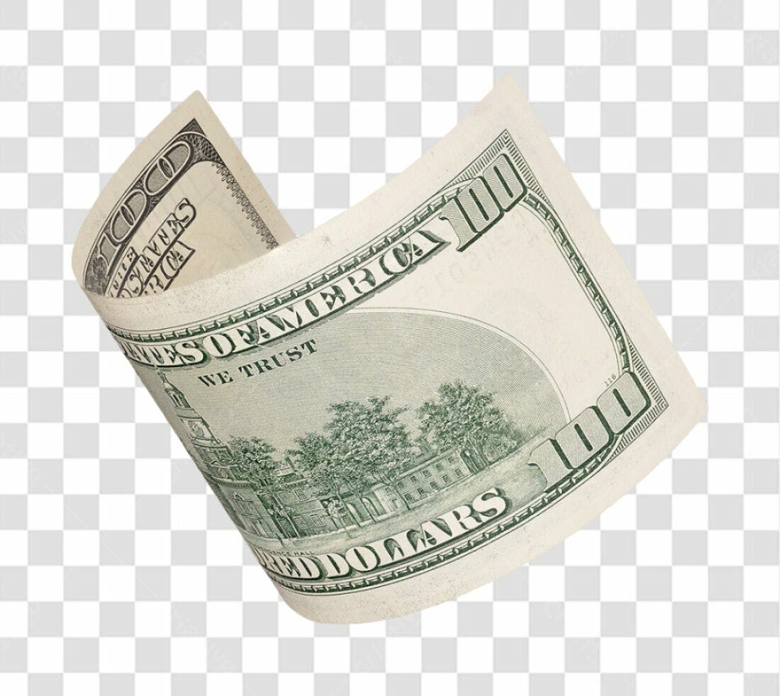 Icone de Cem Dólares PNG com fundo transparente