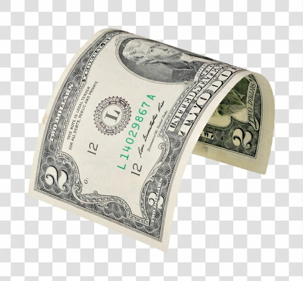 Nota De Moeda De Dólar Transparente Png 4K De Alta Resolução