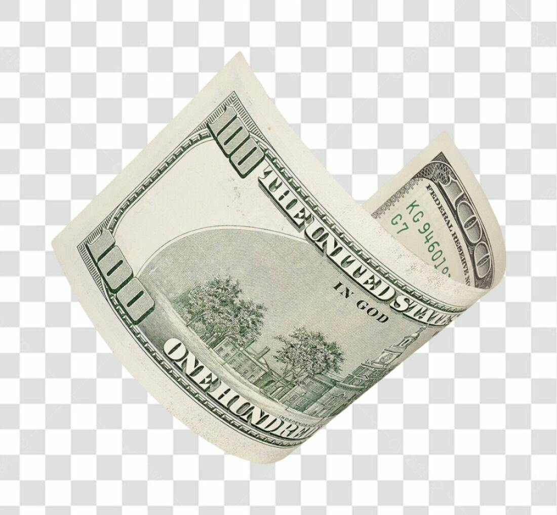 Icone de dinheiro 100 dolares PNG com fundo transparente