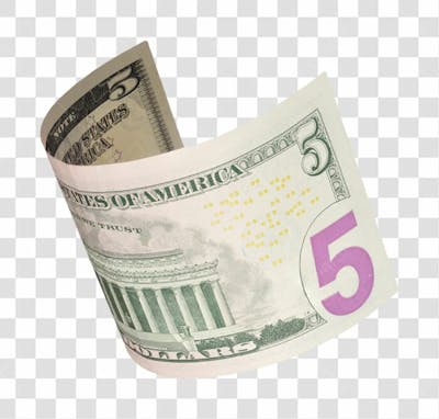 Nota De Moeda De Dólar Transparente Png 4K De Alta Resolução