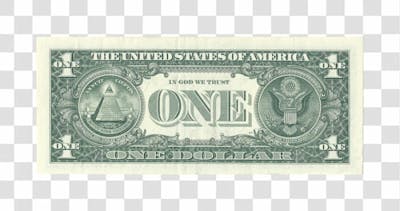 Nota De Moeda De Dólar Transparente Png 4K De Alta Resolução