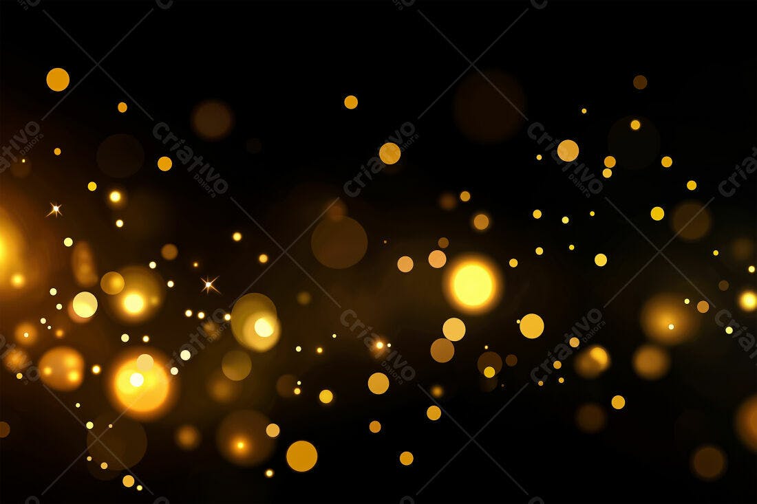 Textura Luzes Douradas para Fundo Festivo