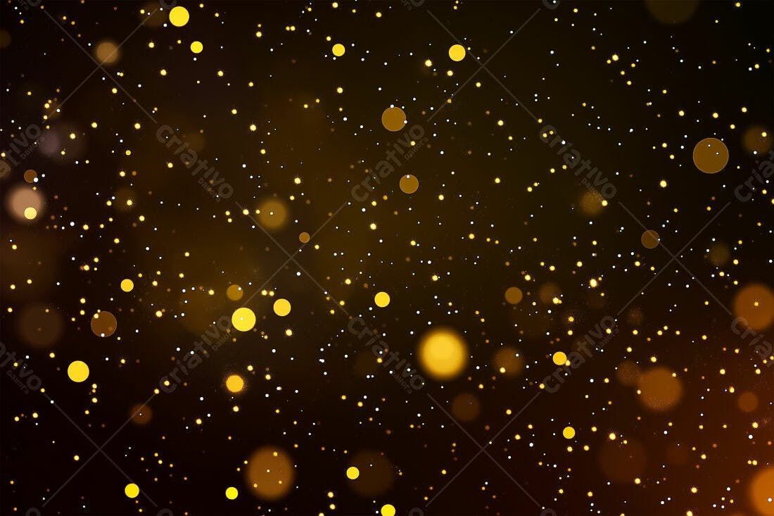 Textura Luzes Douradas para Fundo Festivo