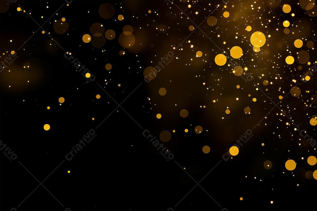 Textura Luzes Douradas para Fundo Festivo