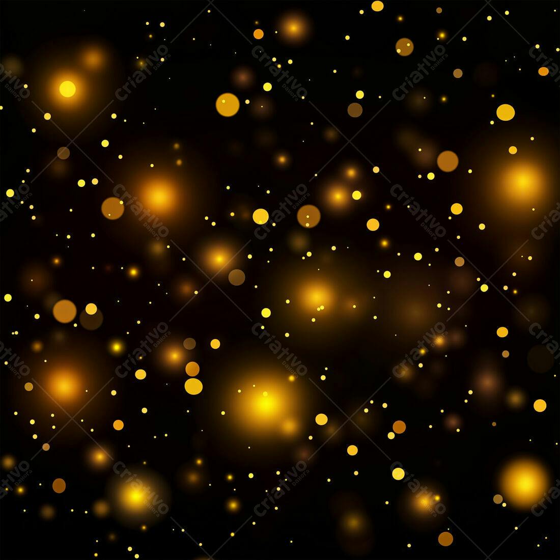 Textura Luzes Douradas para Fundo Festivo