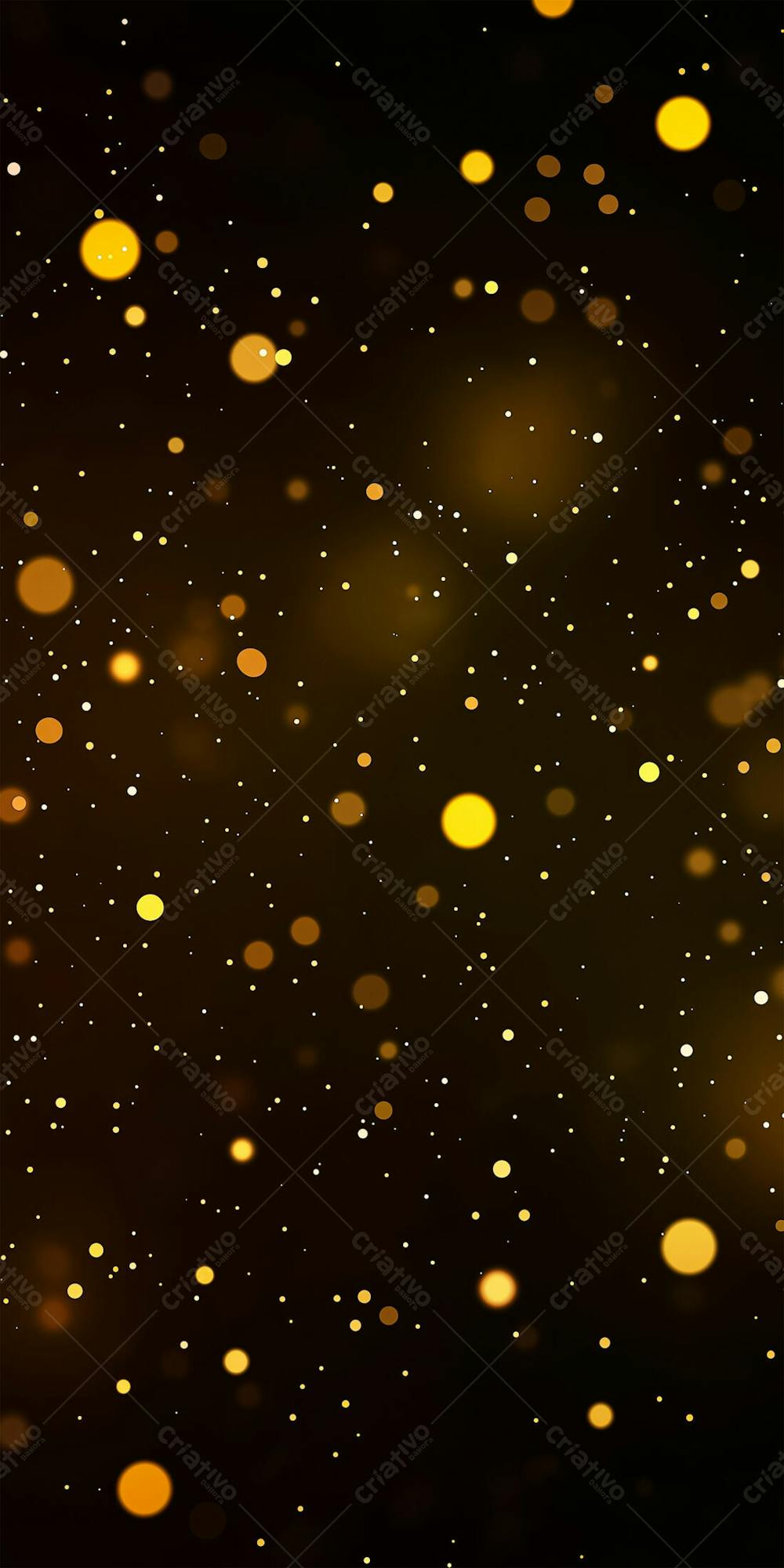 Efeito De Bokeh Luz Dourada Overlay Sobre Fundo Escuro