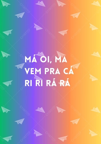 Fundo gradiente com aviões de papel e frase infantil