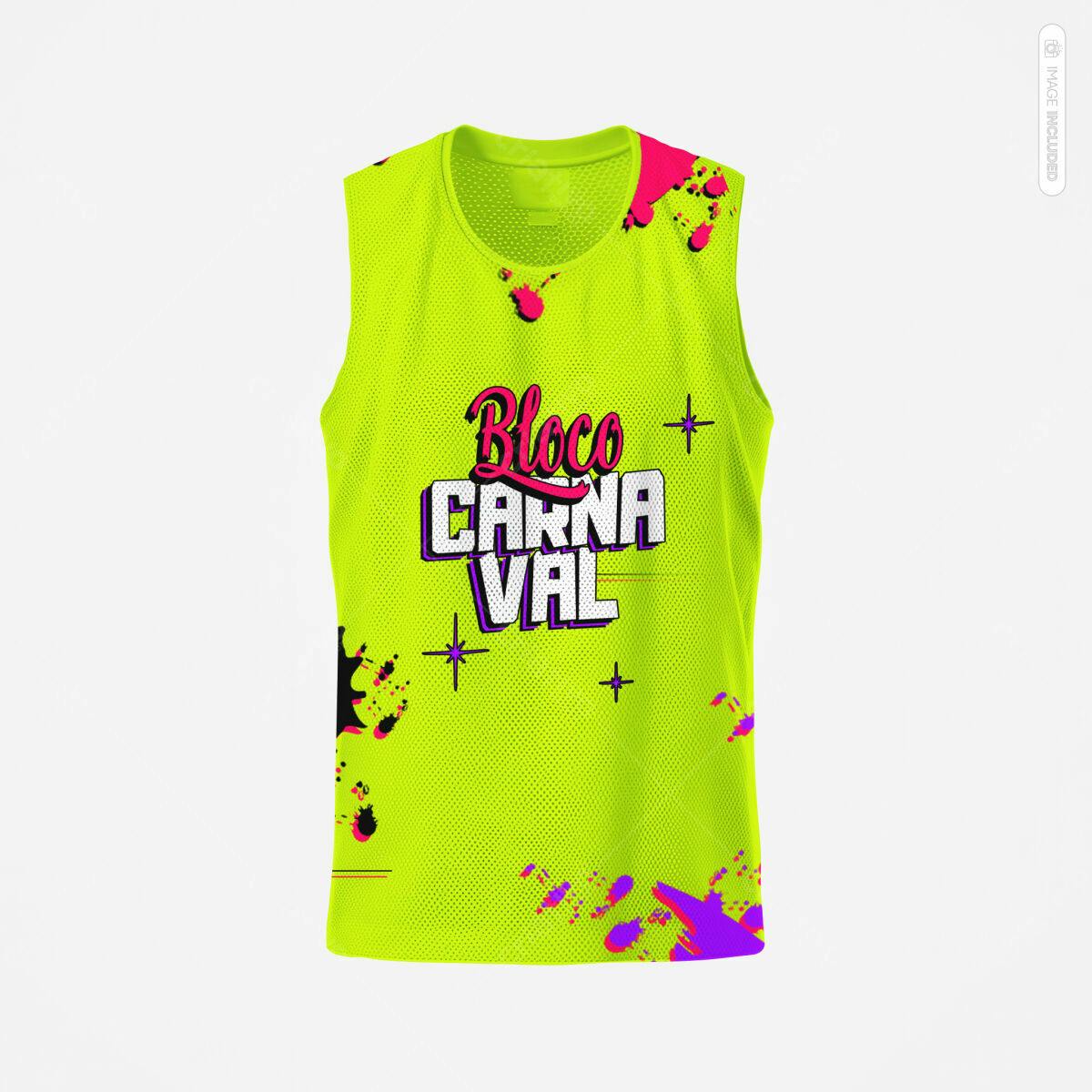 Camiseta Bloco Carnaval PSD Editável