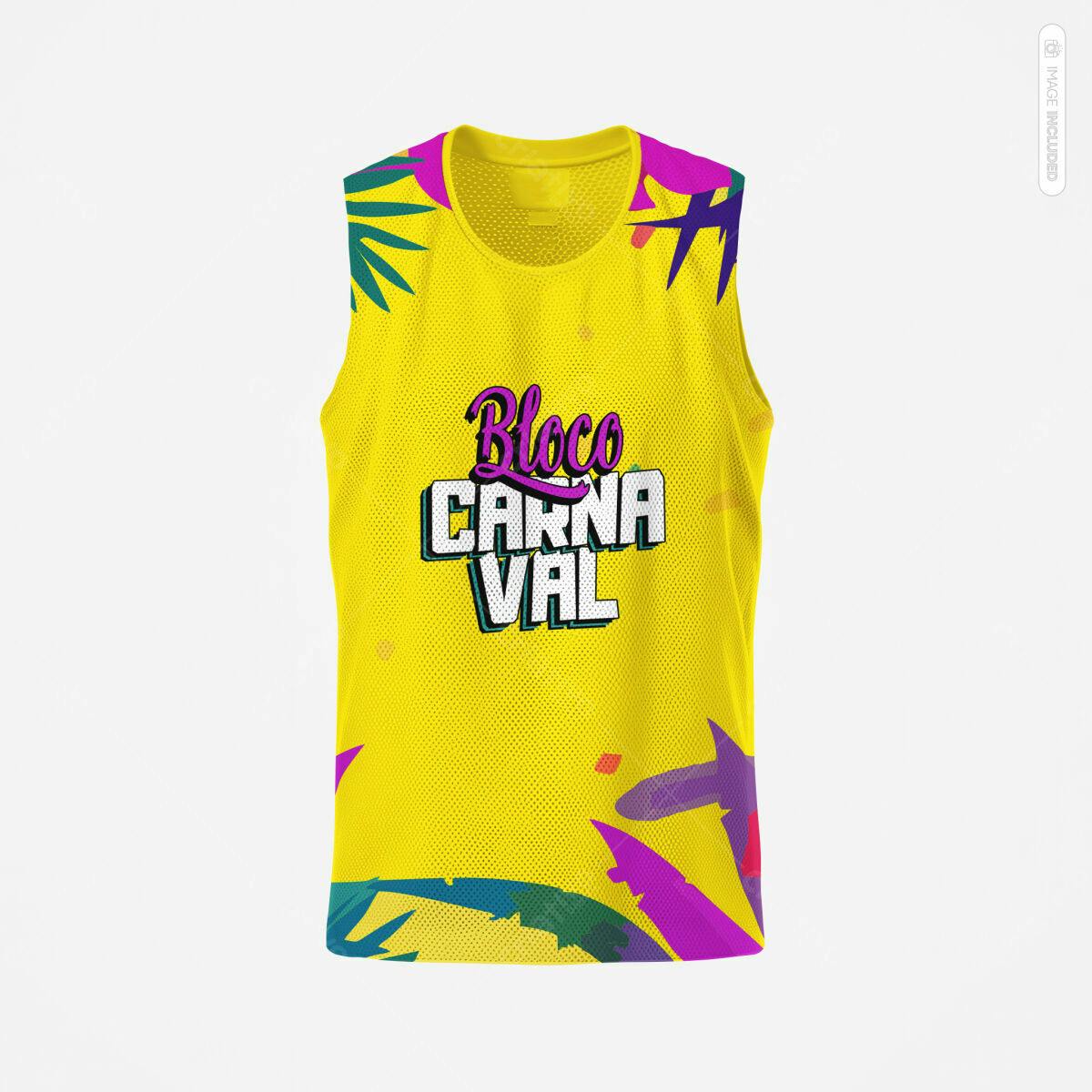 Camiseta Bloco Carnaval PSD Editável