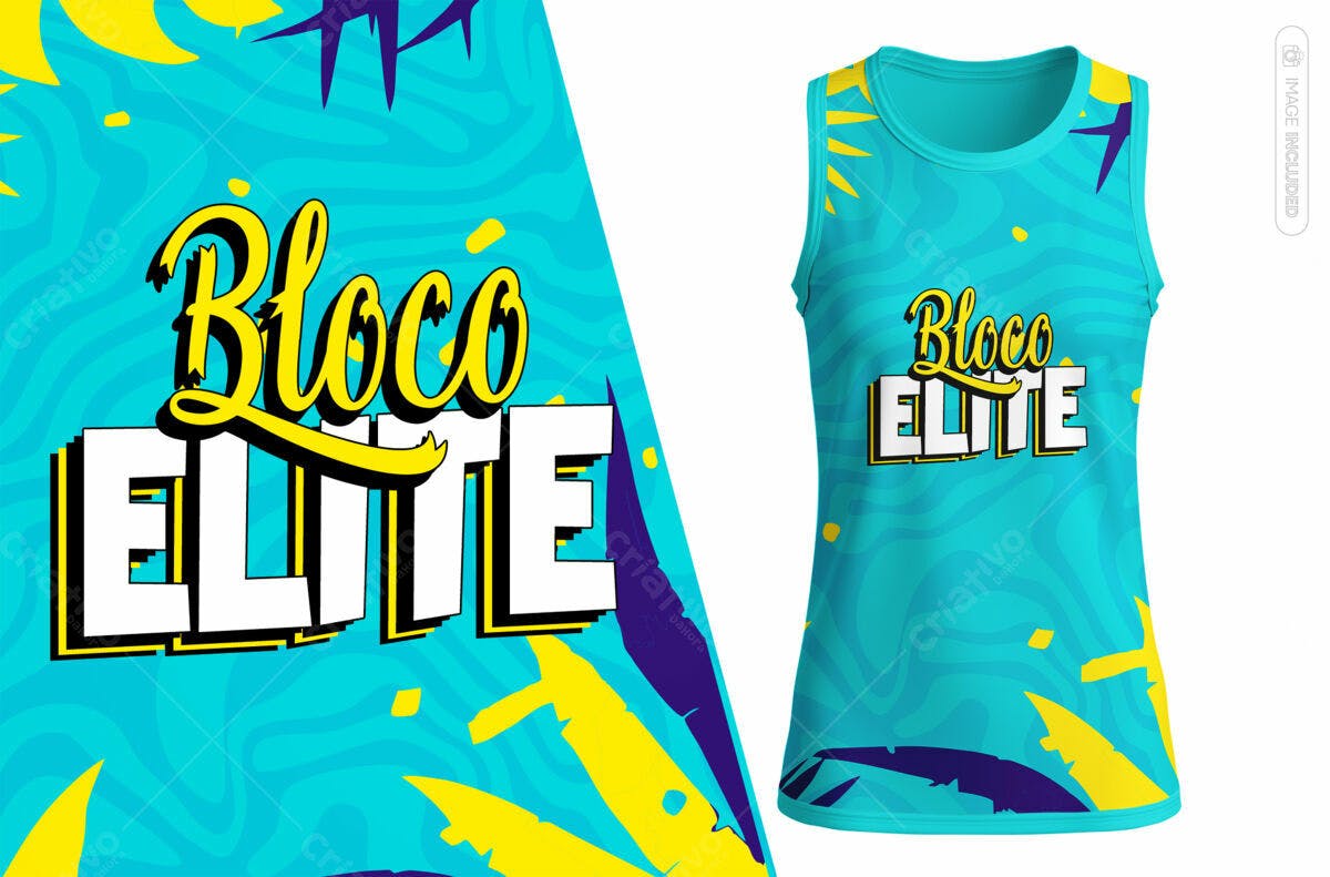 Camiseta Bloco de Carnaval PSD Editável