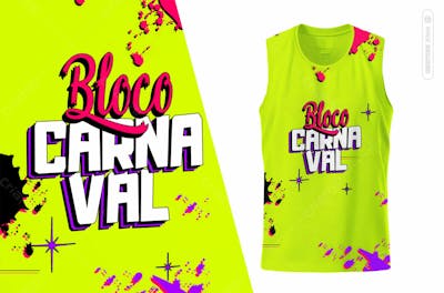 Mockup De Modelo De Camiseta Bloco De Carnaval Abadá Design Totalmente Editavel