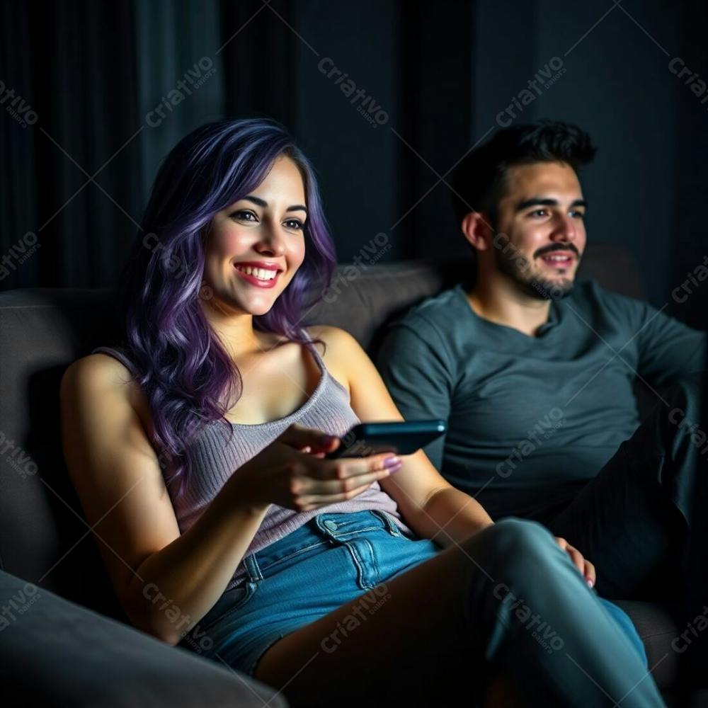 Imagem Gratis De Casal Jovem Assistindo Tv No Sofá Download Free