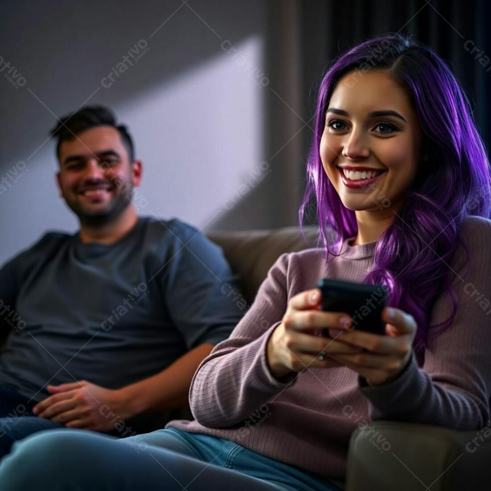 Imagem Gratis De Casal Jovem Assistindo Tv No Sofá Download Free