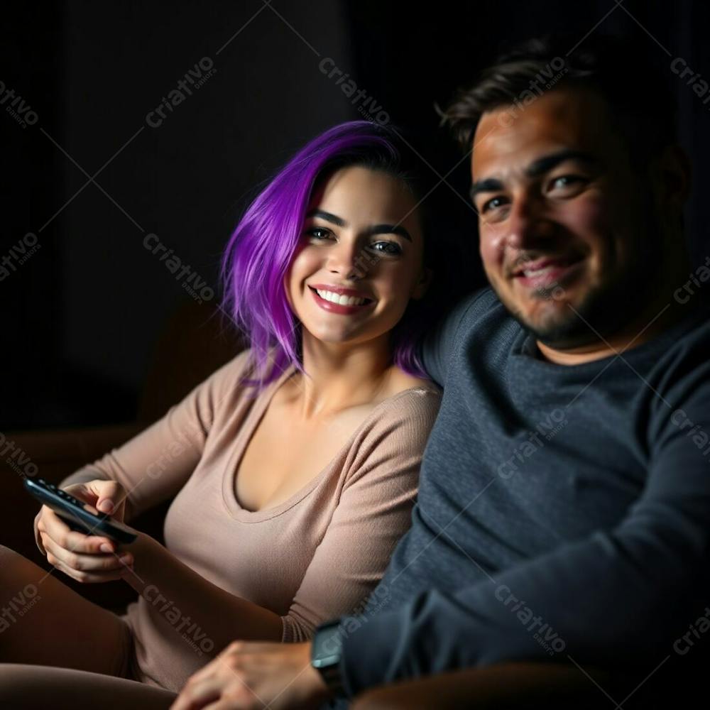 Imagem Gratis De Casal Jovem Assistindo Tv No Sofá Download Free