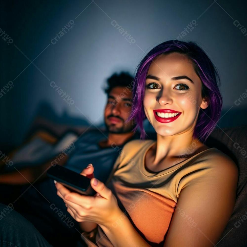 Imagem Gratis De Casal Jovem Assistindo Tv No Sofá Download Free