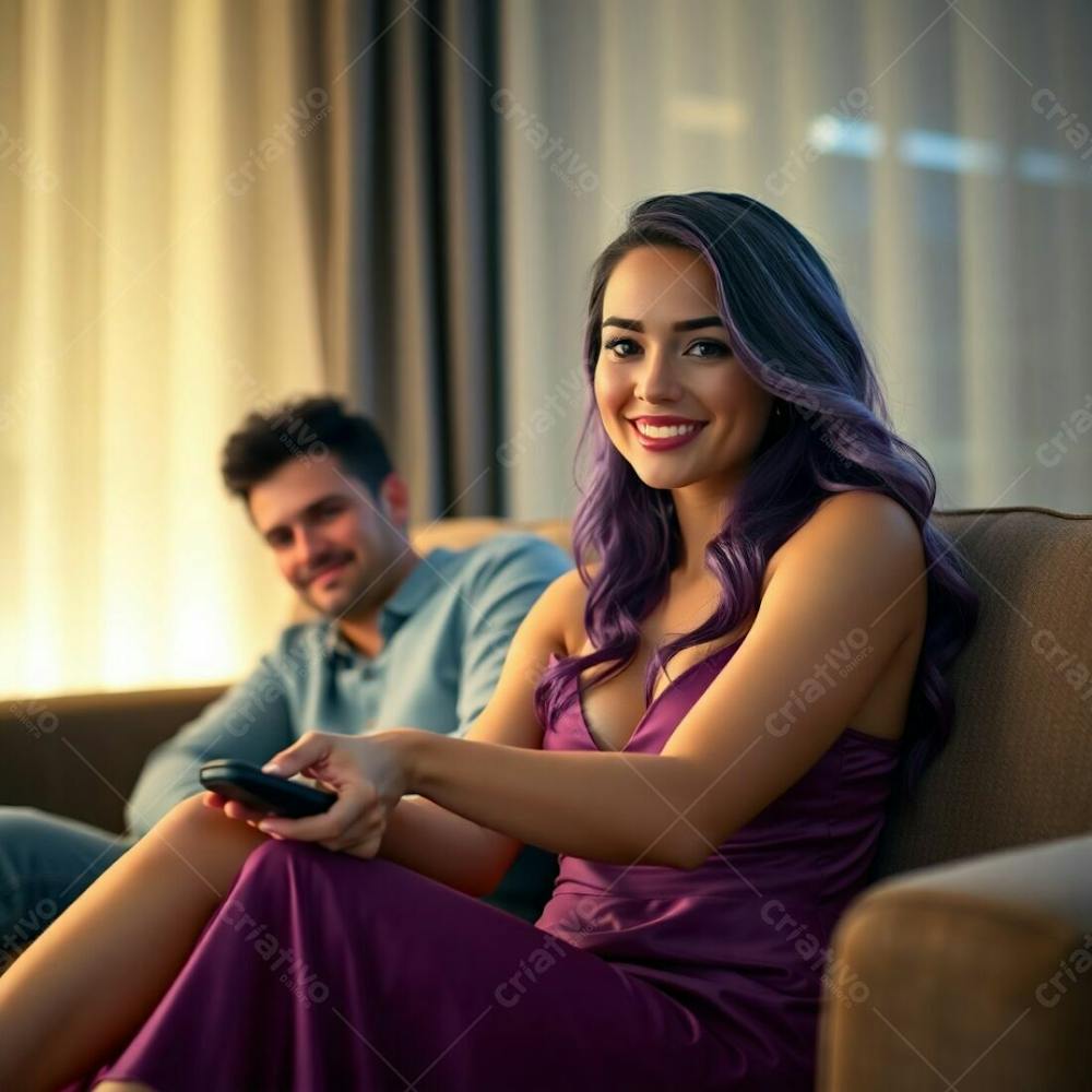 Imagem Gratis De Casal Jovem Assistindo Tv No Sofá Download Free