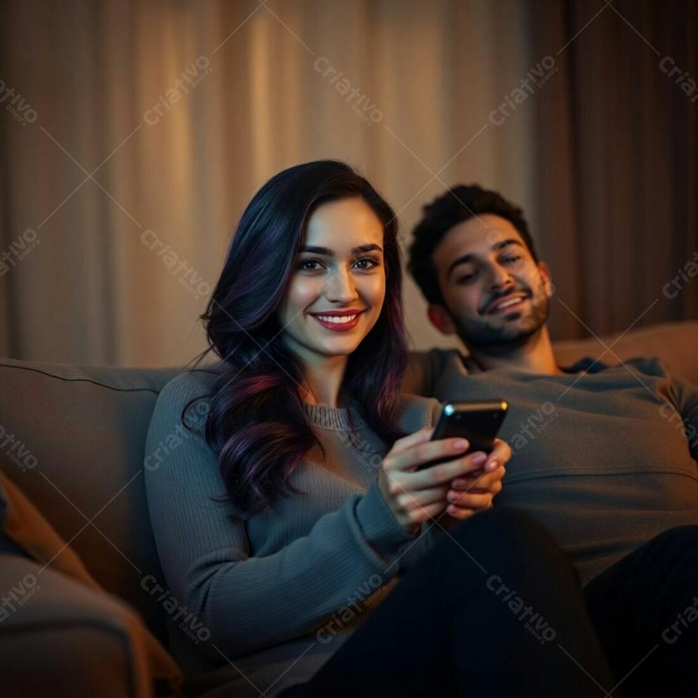 Imagem Gratis De Casal Jovem Assistindo Tv No Sofá Download Free