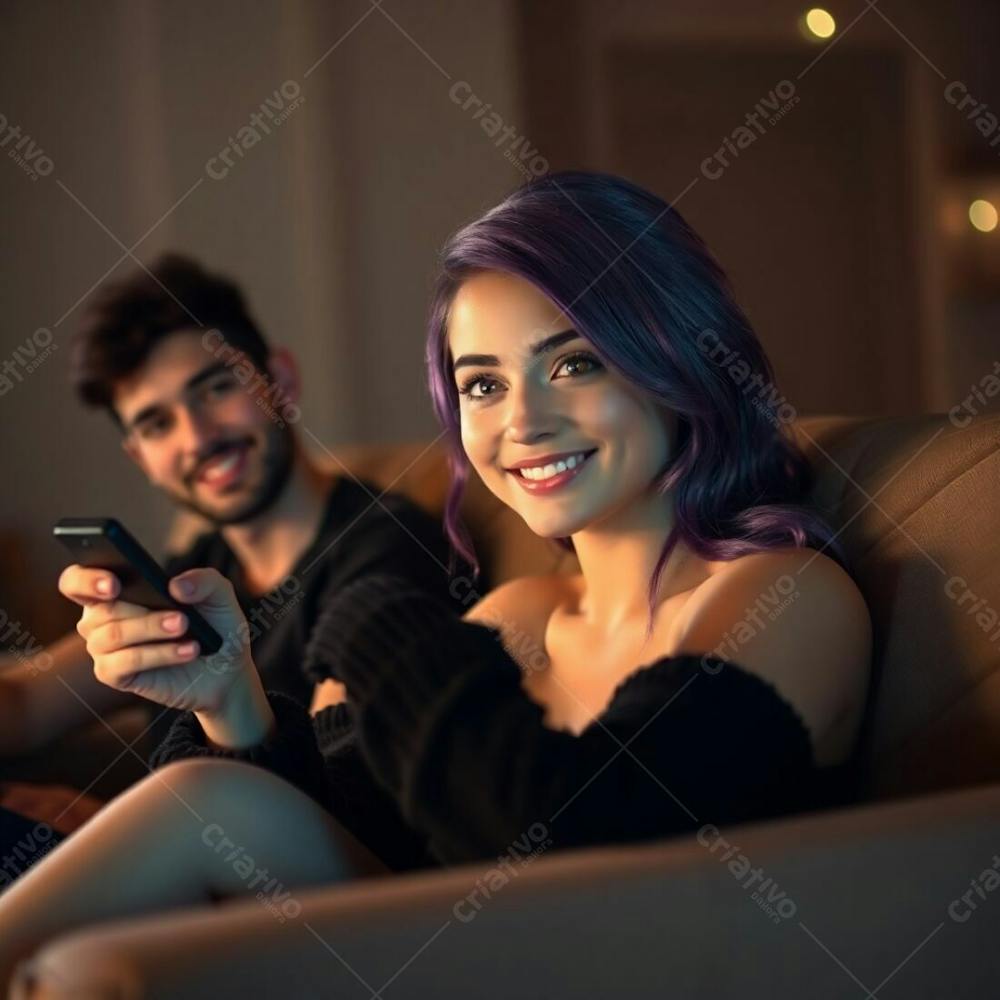 Imagem Gratis De Casal Jovem Assistindo Tv No Sofá Download Free