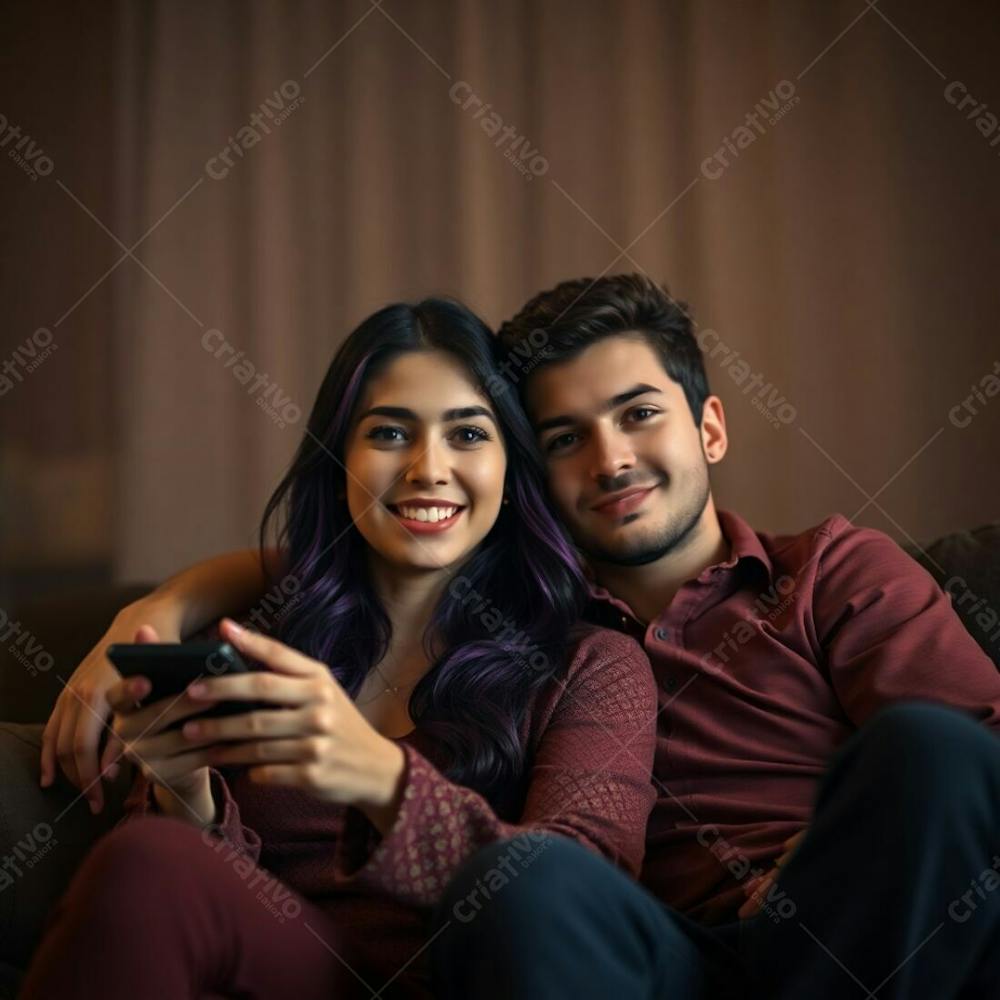 Imagem Gratis De Casal Jovem Assistindo Tv No Sofá Download Free