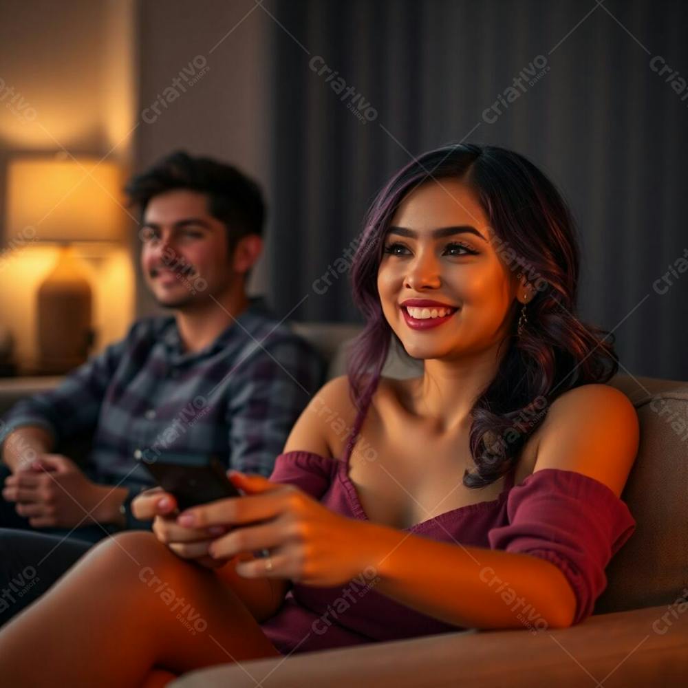 Imagem Gratis De Casal Jovem Assistindo Tv No Sofá Download Free