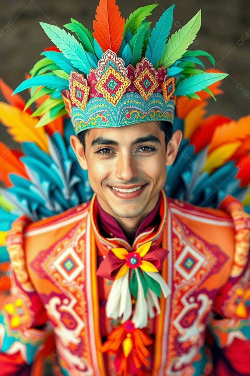 Homem Fantasia De Carnaval Roupa Colorida Foto Imagem Hd