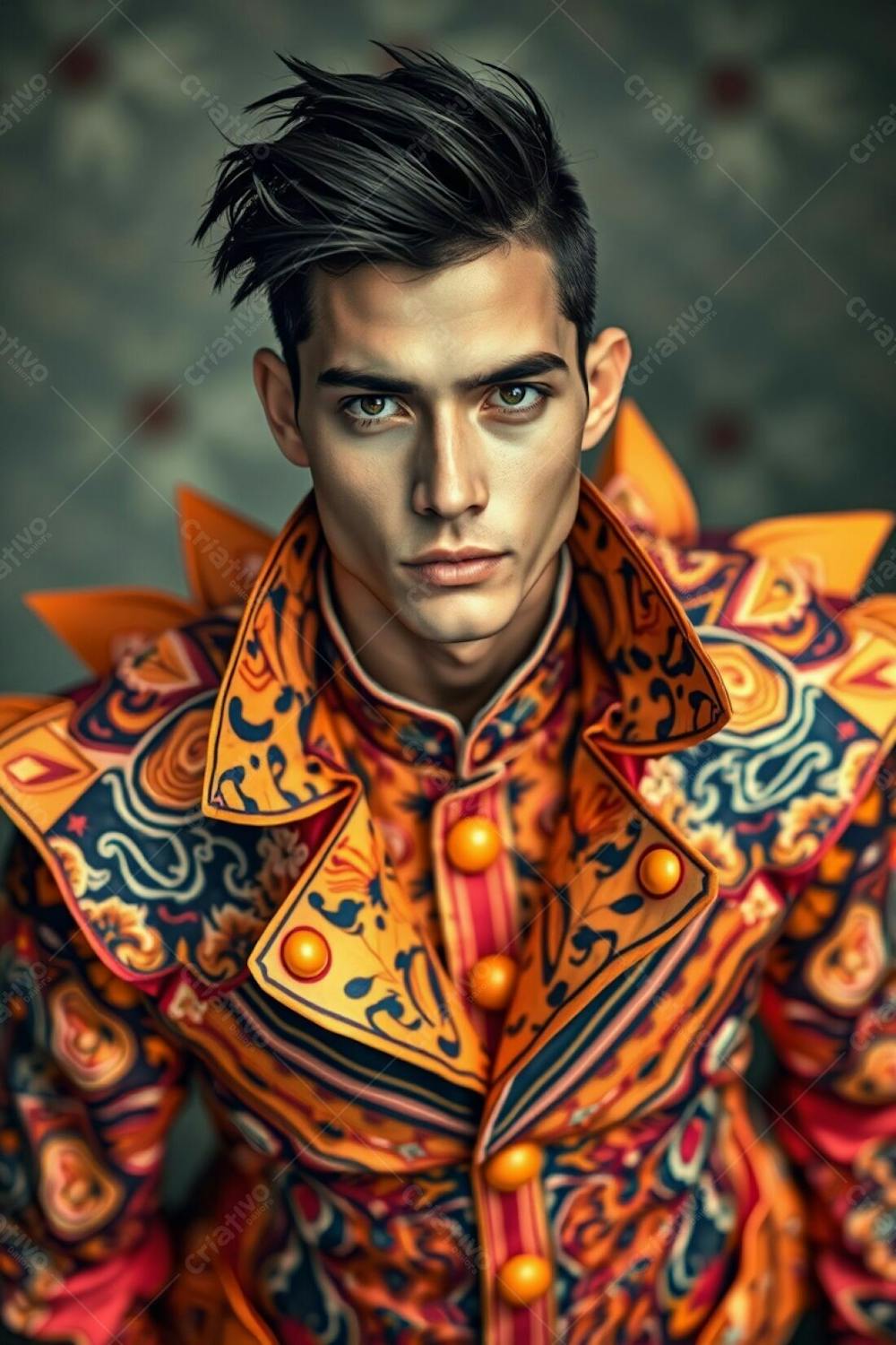 Homem Fantasia De Carnaval Roupa Colorida Foto Imagem Hd