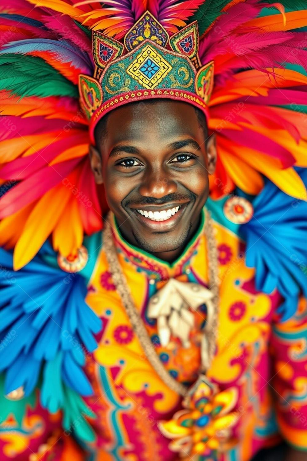 Homem Fantasia De Carnaval Roupa Colorida Foto Imagem Hd