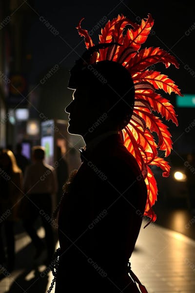 Homem Fantasia De Carnaval Roupa Colorida Foto Imagem Hd