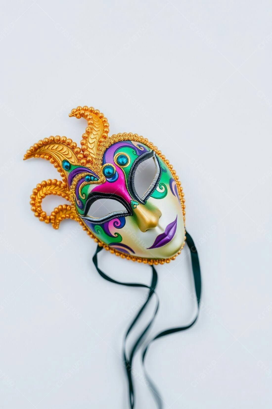 Máscara Veneta colorida para Carnaval