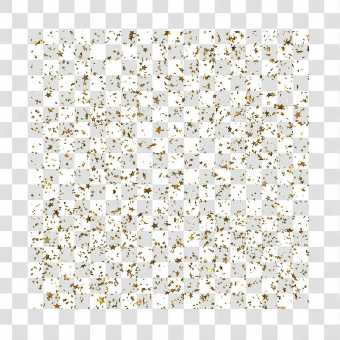 Confete Estrelas Douradas PNG com fundo transparente