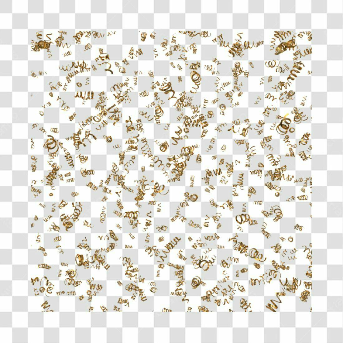 Fundo PNG com Confetes Dourados para Festa